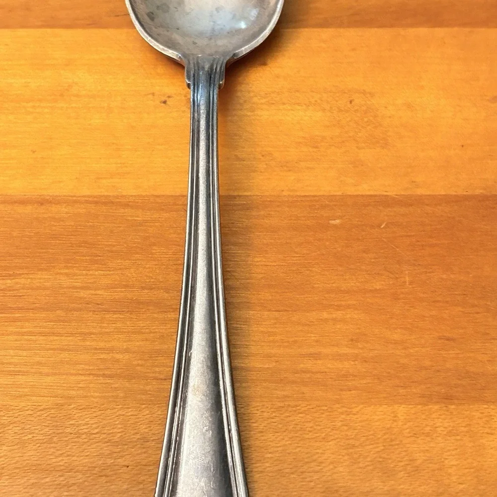 Gorham Old French Sterling Silver Table Serving Spoon 8.5